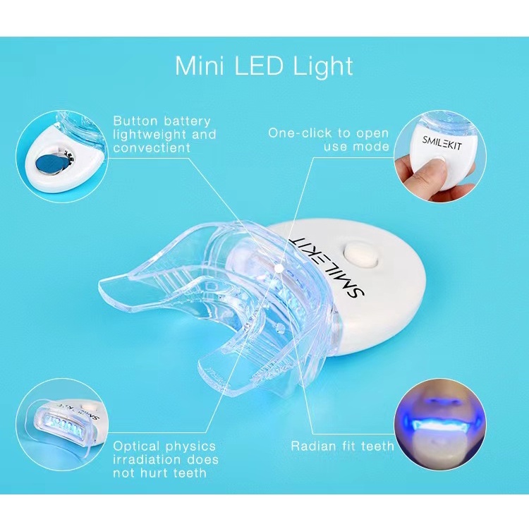 Máy làm trắng răng,răng trắng sáng tự nhiên Bộ kit chăm sóc răng miệng,Gel nguyên liệu từthiên nhiên giúp răng trắngsáng