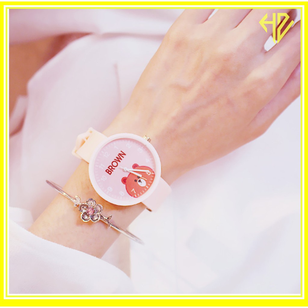 [HOT] ĐỒNG HỒ NỮ DÂY CAO SU BROWN NHIỀU MÀU DỄ THƯƠNG | BigBuy360 - bigbuy360.vn