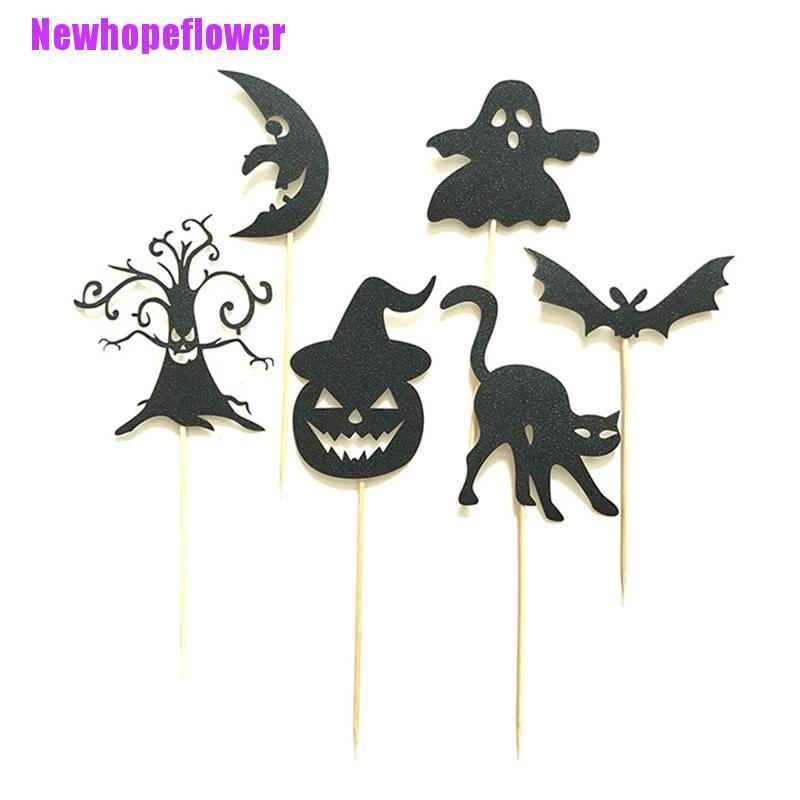 Set 6 Que Cắm Trang Trí Bánh Kem Chủ Đề Halloween