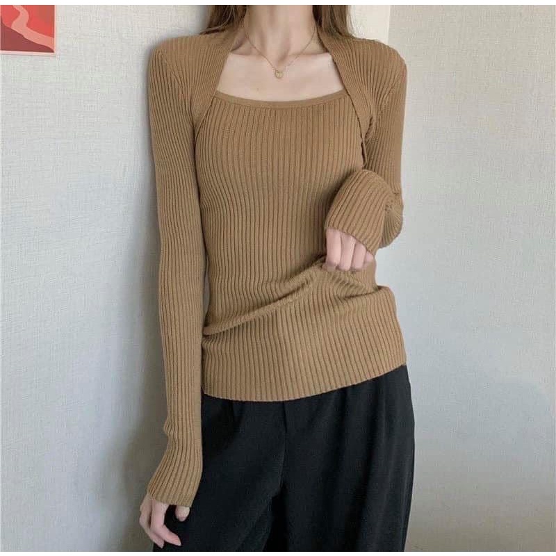ÁO LEN BODY CỔ VUÔNG SIÊU XINH | BigBuy360 - bigbuy360.vn