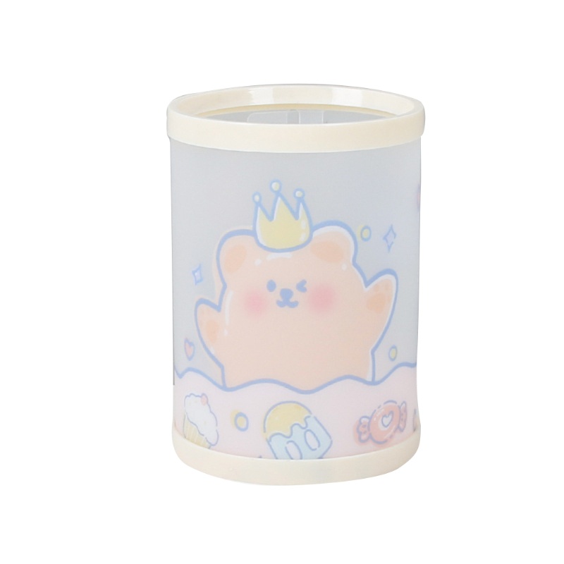 Ống đựng bút để bàn hình trụ họa tiết hoạt hình dễ thương cá tính làm quà tặng cho trẻ em