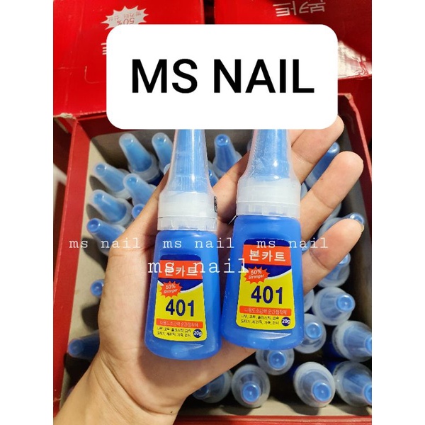 Keo 401 Keo dán móng tay, keo hàn quốc keo chính hãng keo dán móng siêu bền