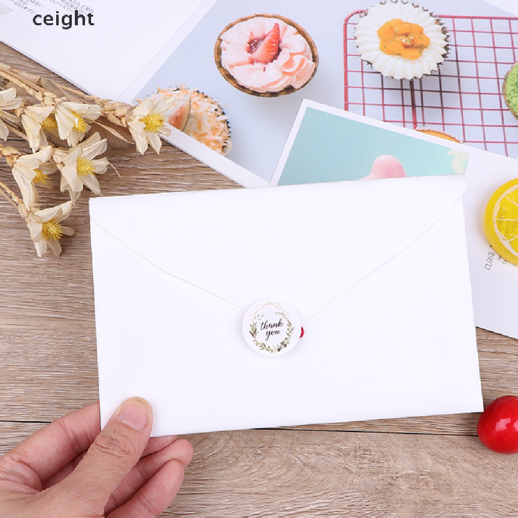 Cuộn 500 Miếng Dán Niêm Phong Bao Bì In Chữ Thank You Độc Đáo Tiện Dụng