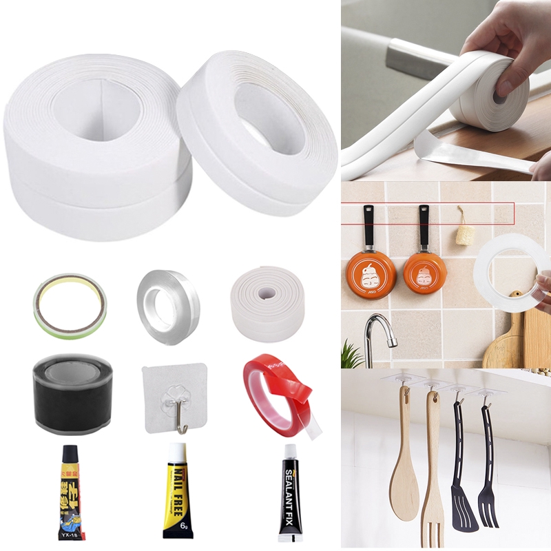 Miếng dán bảo vệ thành bồn tắm dài 3m bằng PVC màu trắng tiện dụng