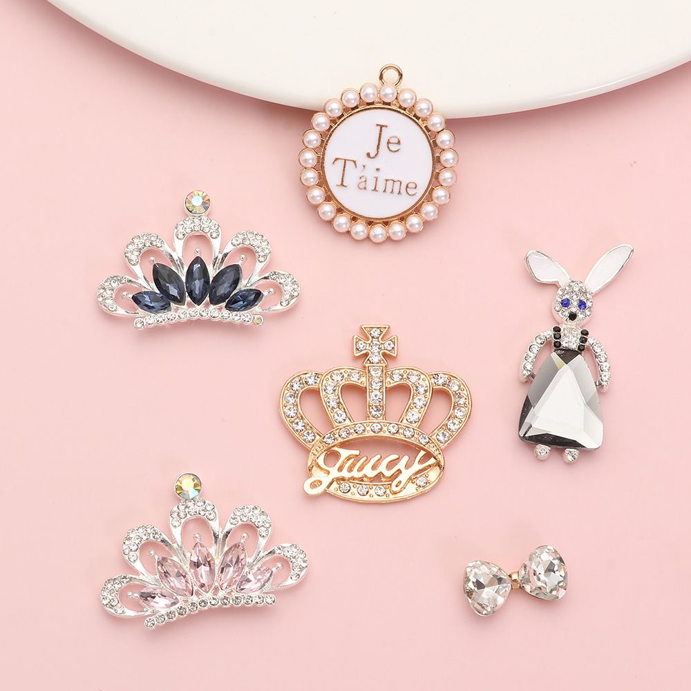 Vật Liệu Trang Trí Bằng Chất Liệu PVC Lấp Lánh|Phụ Kiện Trang Trí Vòng Tay/Vòng Tay/Dây Giày DIY Đính Đá Và Ngọc Trai Nhân Tạo Xinh Xắn