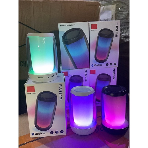 Loa Bluetooth Mini PULSE 4 MINI Âm Bass Cực Hay Có ĐÈN  Led Đổi Màu  Hàng Cao Cấp Hỗ Trợ Thẻ Nhớ, USB, Jack 3.5