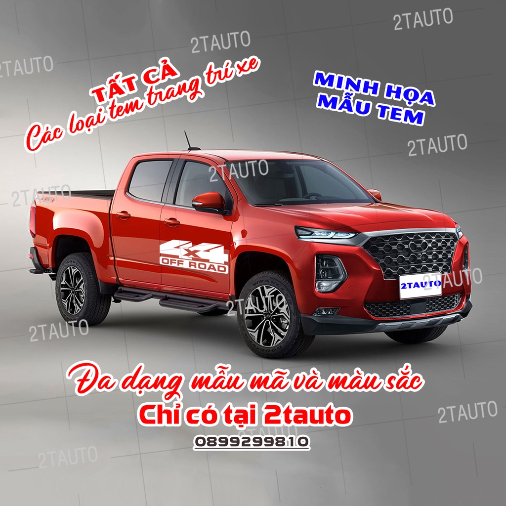 Sticker tem 4WD, logo tem 4WD, 4x4 dán trang trí ô tô xe hơi chống nước,chống phai màu, mẫu đa dạng độc đáo - MẪU 1