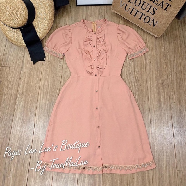 Váy bèo ngực ống tay ren