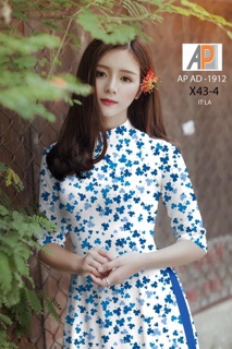 Vải áo dài cỏ ba lá