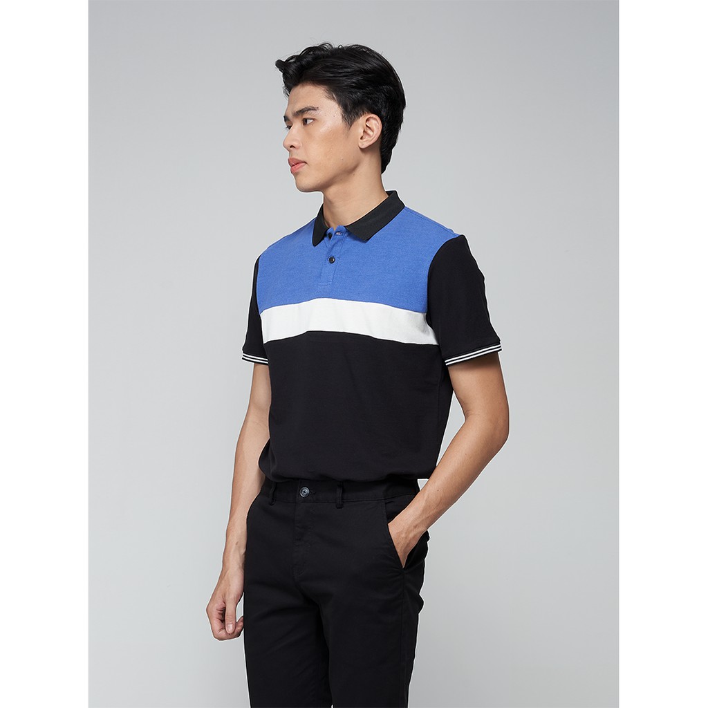Áo thun polo nam phối 3 lớp màu 4MEN PO013 ngắn tay, cổ bẻ, bo tay, vải thun 100% cotton cao cấp | BigBuy360 - bigbuy360.vn