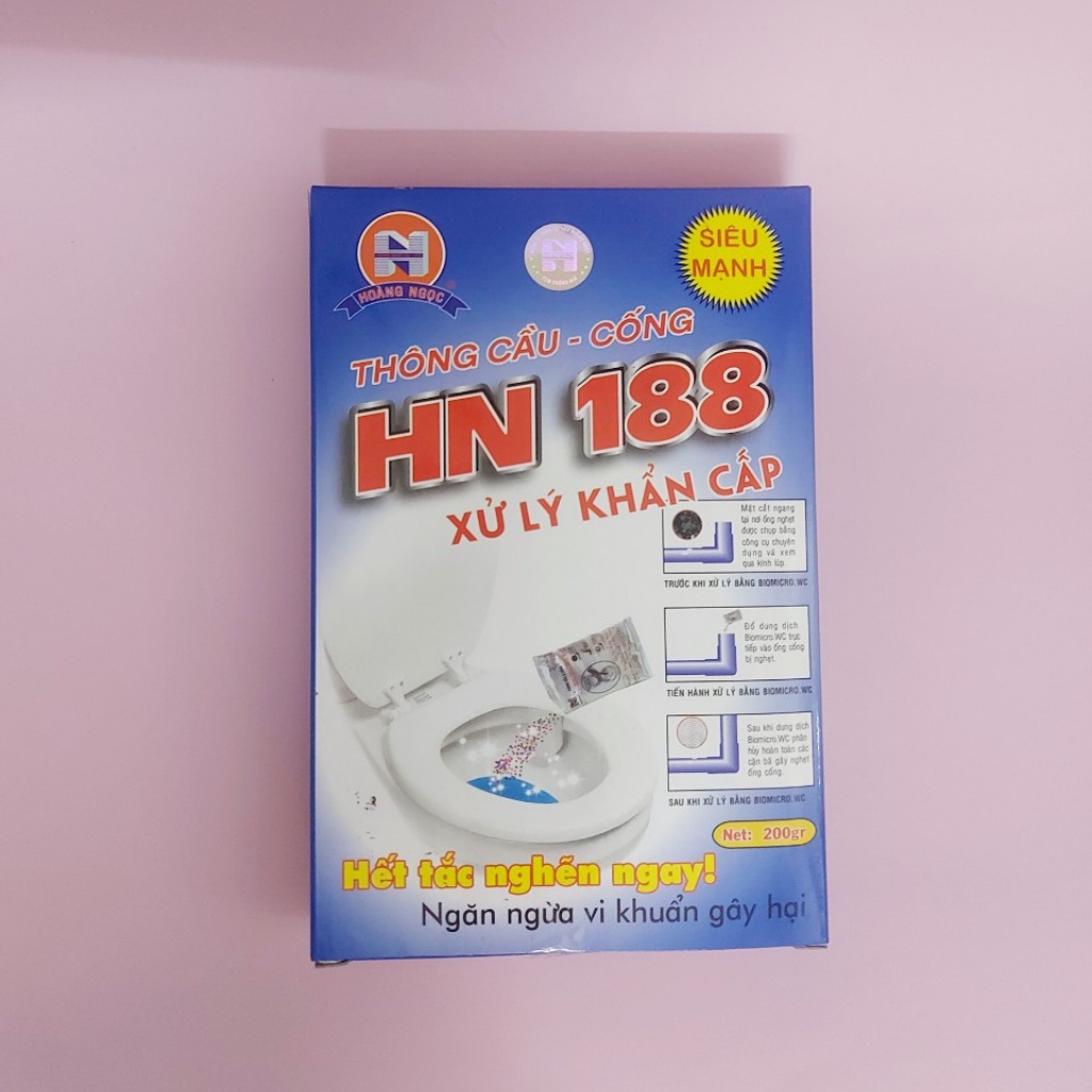 Bột thông cống tắc cống chống tắc nghẽn cầu cống Biomicro.WC cực mạnh