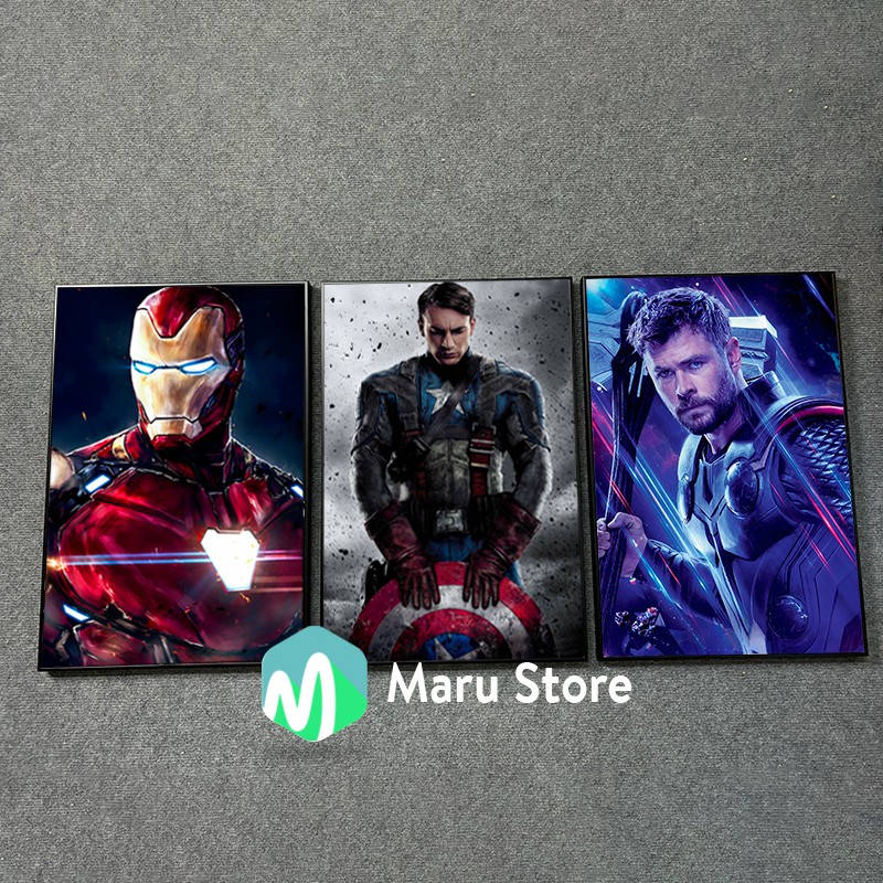 Tranh Avengers Thor Thần Sấm, Có Khung Composite, Thuộc Dòng Tranh Canvas