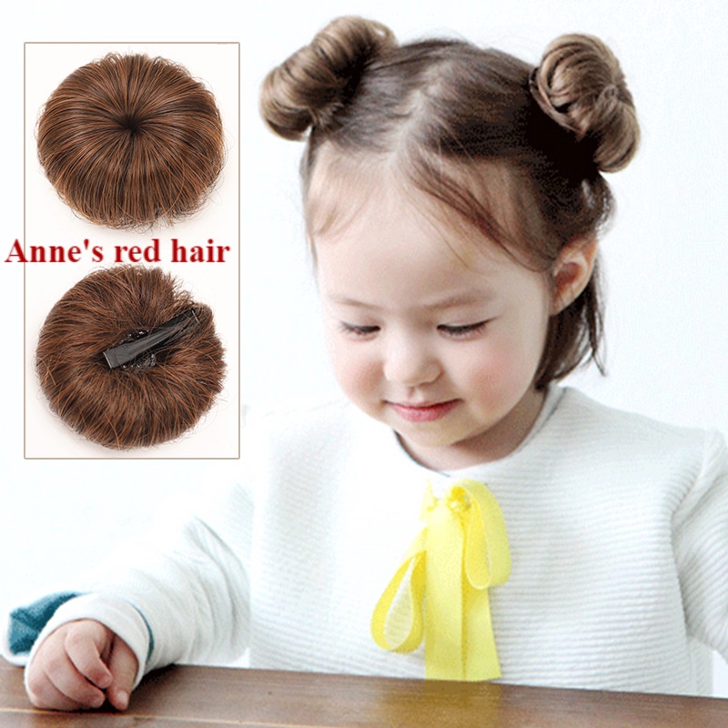 Children's wig ball head Wig Child doll centenary photo headdress girl's hair ornament
