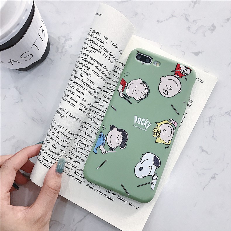 ỐP LƯNG HÌNH THỜI TRANG SNOOPY VÀ CHARLI BROWN TPU CHẤT DÀY ĐẸP - ỐP IPHONE DẺO