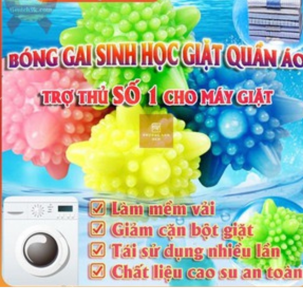 Viên giặt cầu gai làm sạch và mềm quần áo, đồ vải máy giặt Happy Home