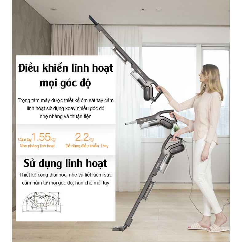 [Mã ELMS5 giảm 7% đơn 300K] Máy Hút Bụi Deerma DEM-DX700, DX700s Công Suất 600W (Đen,Trắng) | BigBuy360 - bigbuy360.vn