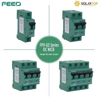 Bộ ngắt mạch MCB DC 550V / 800V / 1000V hãng FEEO dùng cho điện mặt trời - Aptomat, Át DC, cầu dao, thiết bị đóng cắt