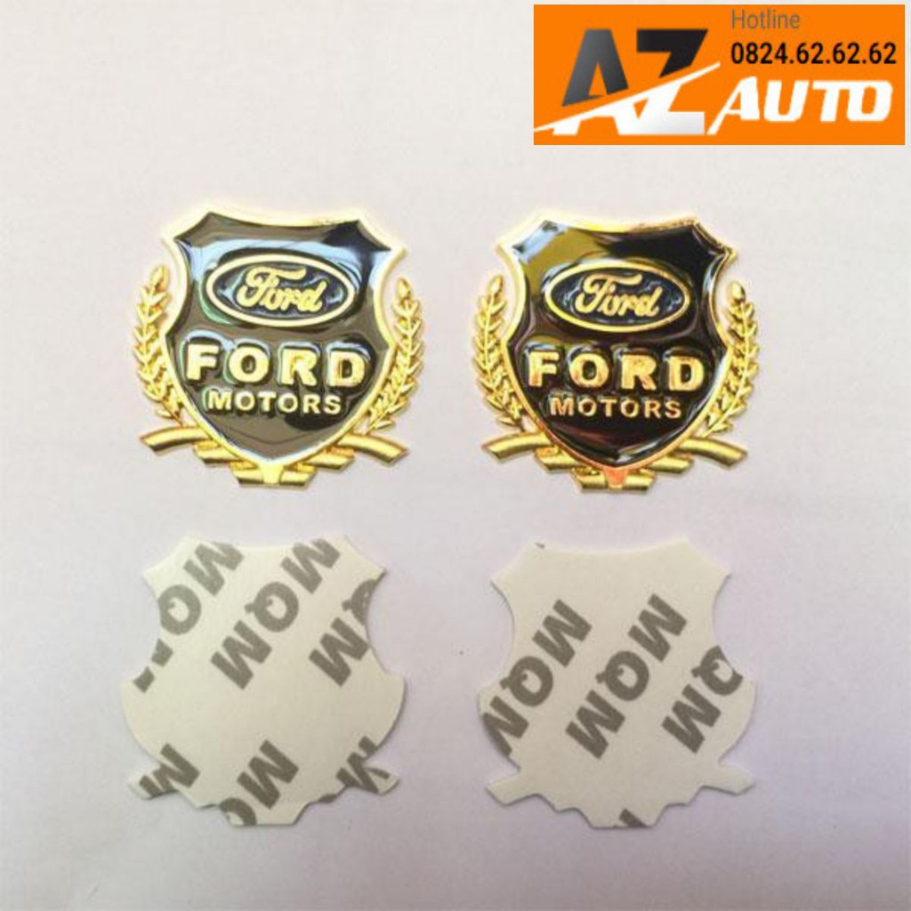 Bộ 2 Logo dạng Bông lúa theo xe- FORD( hàng chất )