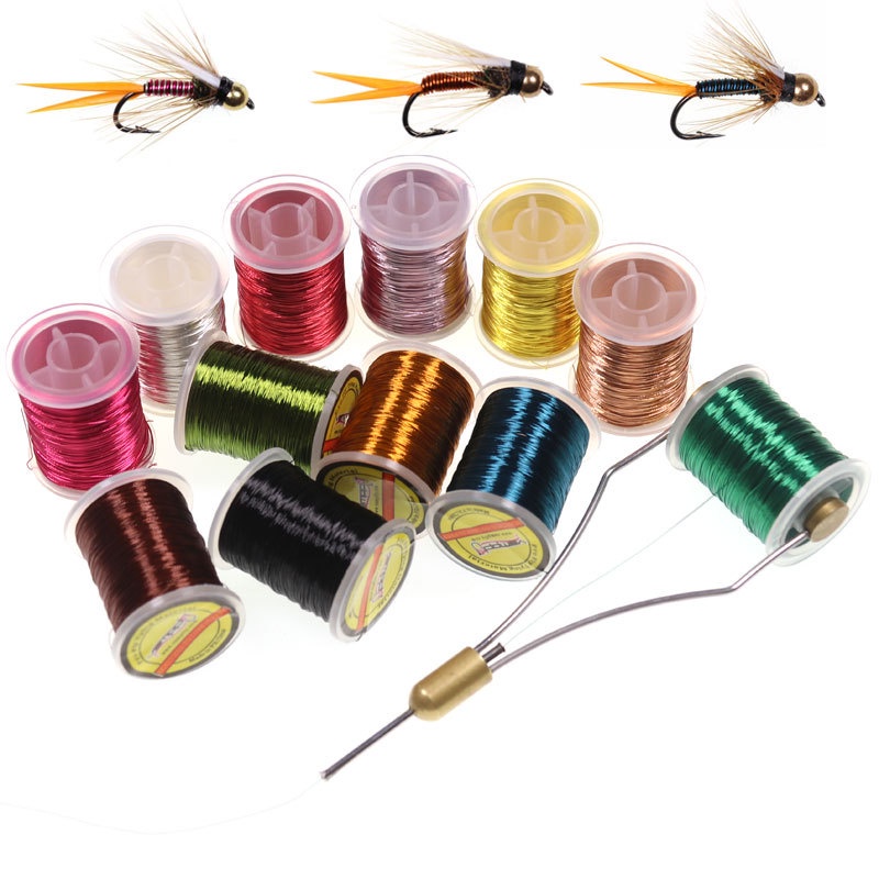 dây đồng buộc mồi câu, mồi fly