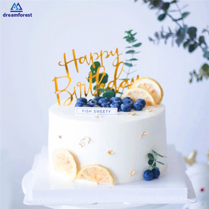 Chữ Happy Birthday Gắn Trang Trí Bánh Kem