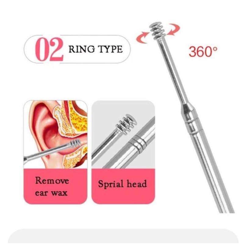 Bộ 6 Dụng Cụ Lấy Ráy Tai Bằng Thép Không Gỉ Tiện Dụng