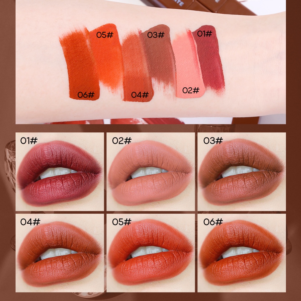 [Hàng mới về] Son Kem Lì Derol 6 Màu Tùy Chọn