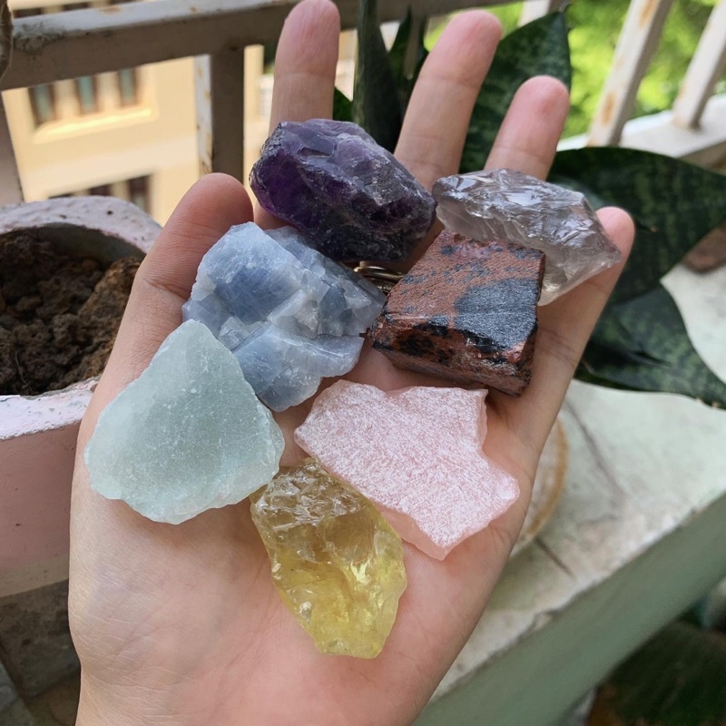 1 Viên Đá thô tự nhiên trang trí nhiều màu -  piece raw stone - Natural Healing Crystals