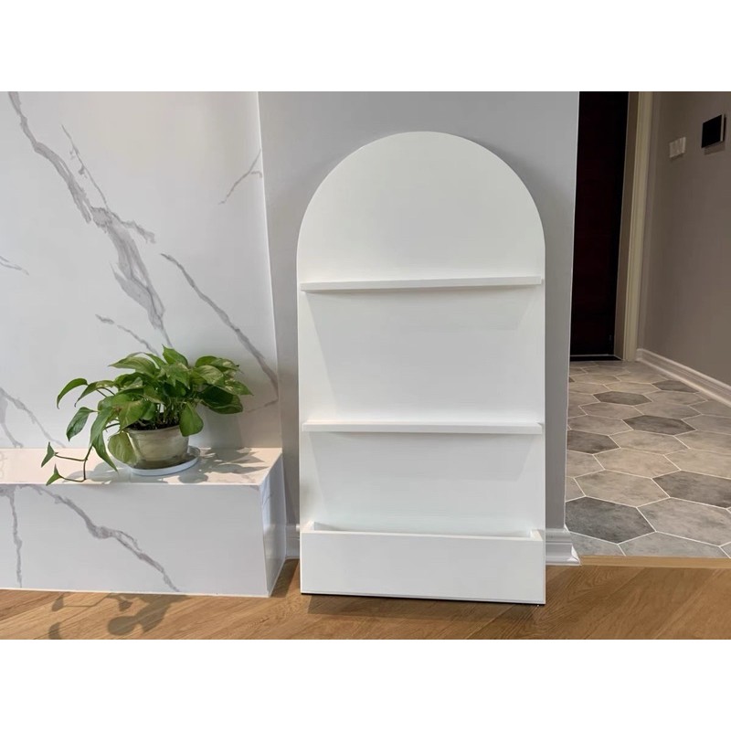 Kệ gỗ trang trí bo tròn kệ nail 110x60x10 #Cowodecor