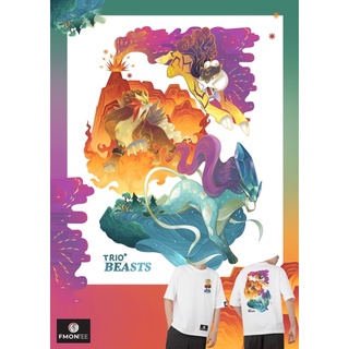 Áo thun FMon Trio Beasts Unisex form Oversize