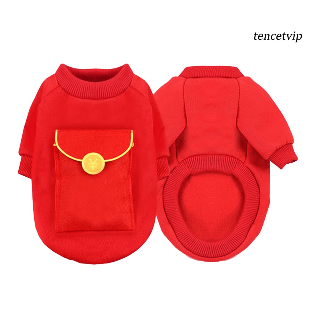 Áo sweater thời trang phong cách năm mới đáng yêu thoáng mát dành cho thú cưng