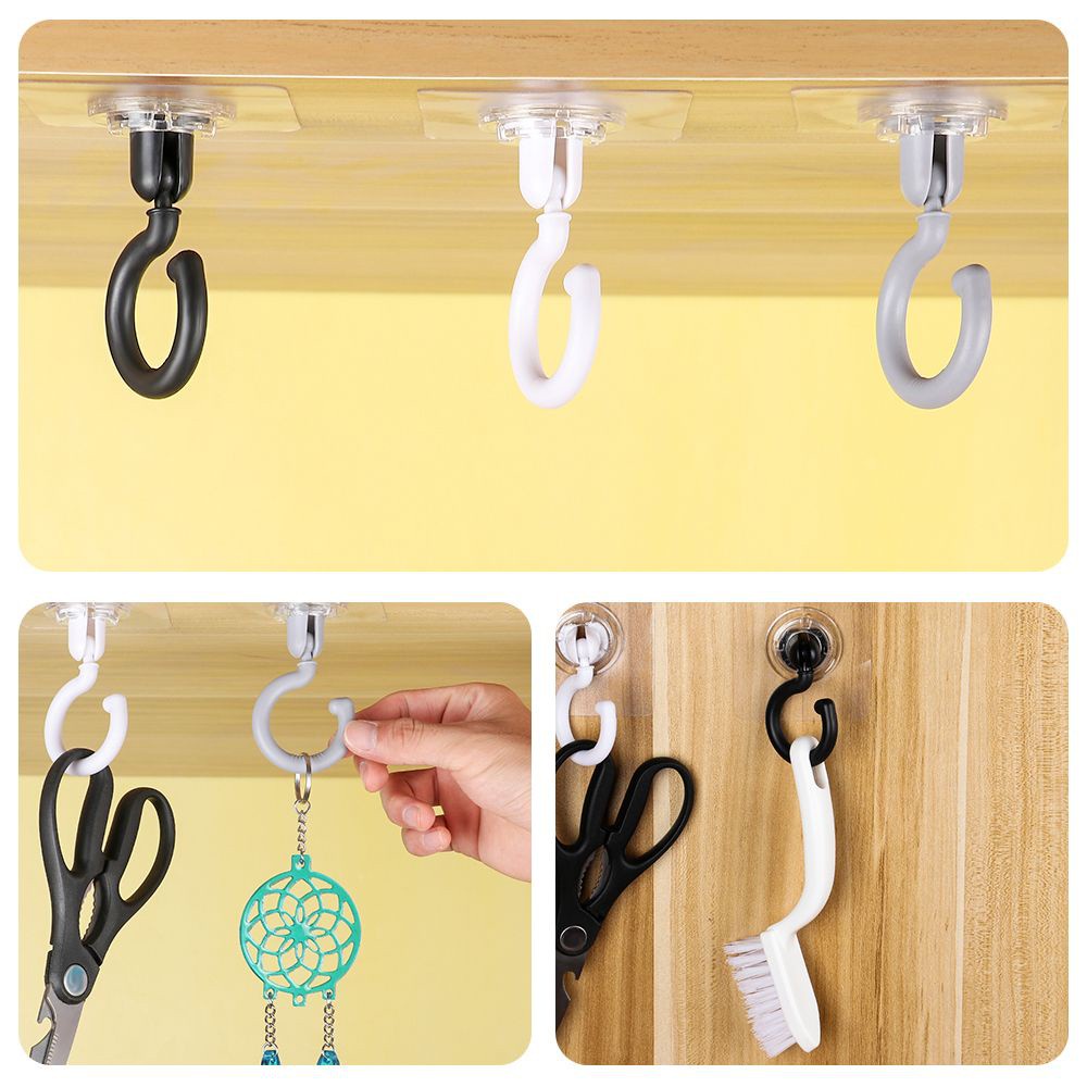 Móc Treo Đồ Dán Tường Không Để Lại Dấu 360 Độ Tiện Dụng Cho Nhà Bếp/Phòng Khách° Xoay / Nhiều Màu