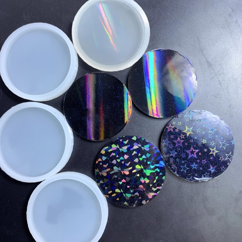 Sa Khuôn Làm Đế Lót Ly Hình Tròn Bằng Nhựa Epoxy Độc Đáo Trang Trí Nhà Cửa