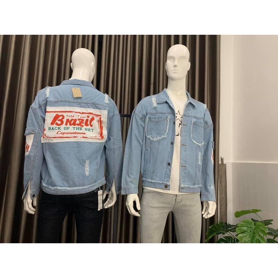 [Freeship] Áo khoác jean NAM NỮ UNISEX thời trang Noble phong cách HÀN NB 03