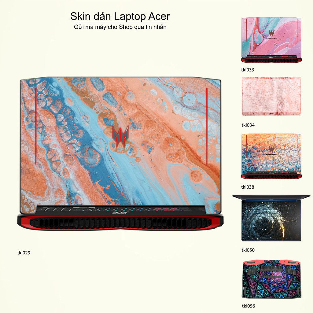 Skin dán Laptop Acer in hình thiết kế nhiều mẫu 6 (inbox mã máy cho Shop)