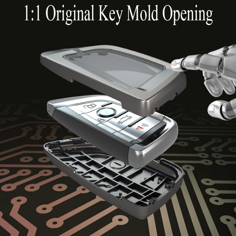 BMW 1 Bộ Vỏ Bọc Chìa Khóa Xe Hơi Bằng Hợp Kim Kẽm Phối Sợi Carbon Cho 1 2 3 5 Series E90 E60 F10 F30 X1 F48 X3 X5 F25