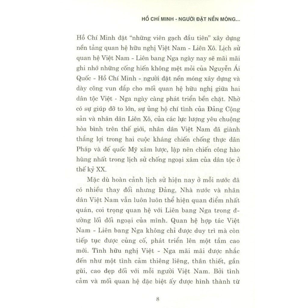 Sách - Hồ Chí Minh - Người Đặt Nền Móng Xây Dựng Quan Hệ Hữu Nghị Và Hợp Tác Toàn Diện Việt Nam - Liên Bang Nga | BigBuy360 - bigbuy360.vn