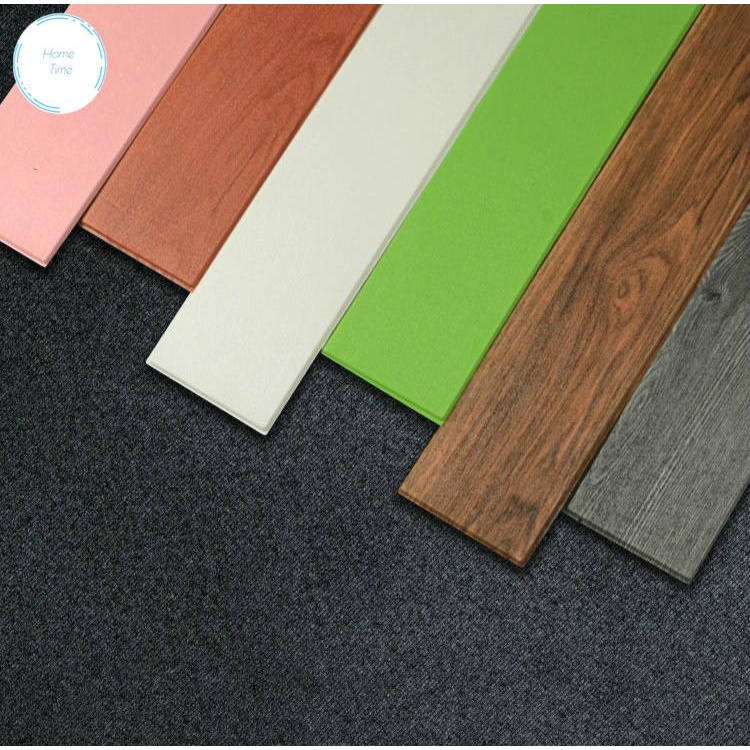 Giấy dán ốp chân tường chống thấm nước tự dính PVC Giấy dán tường viền sàn vân gỗ phòng ngủ