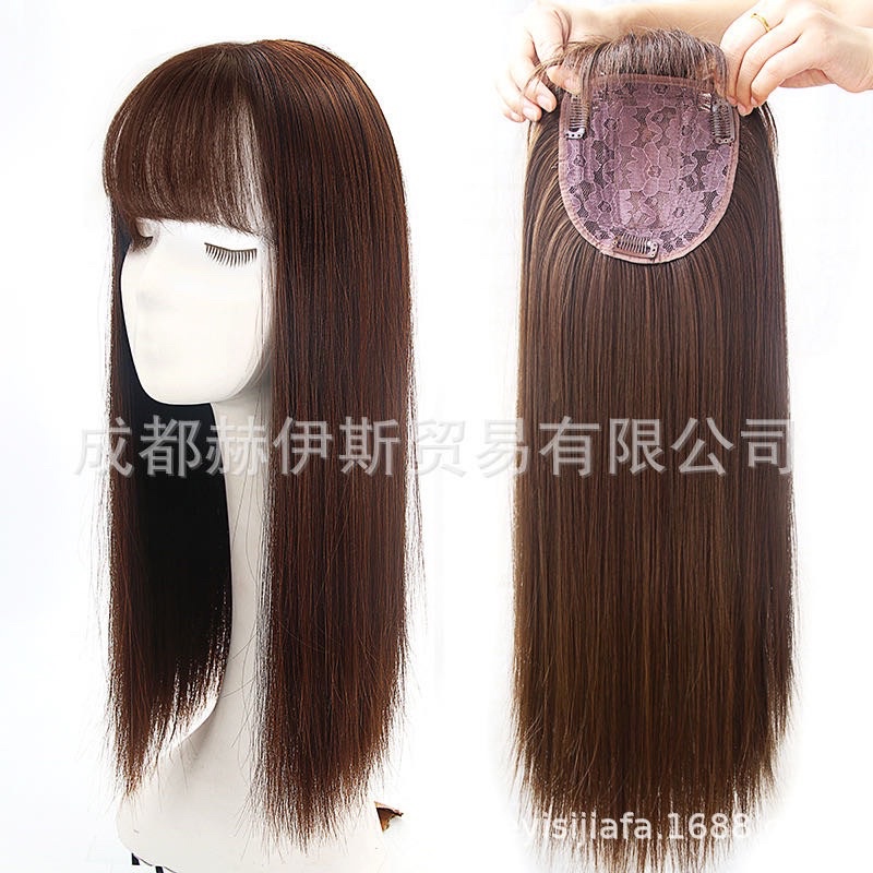 Tóc giả che hói 🥰 freeship 50k🥰 tóc giả mái tóc che hói đỉnh đầu có da đầu mái thưa cao cấp