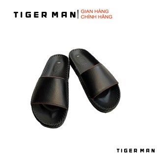 Dép Da Nam Quai Ngang - Da Bò Cao Cấp - Da Thật 100% - Tiger Man Store