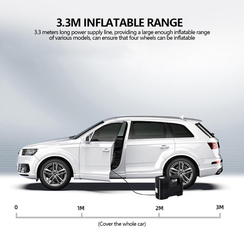 Máy Bơm Lốp Xe Kỹ Thuật Số 150 PSI DC 12V N2V3 Có Đèn LED Cho Ô Tô Xe Máy