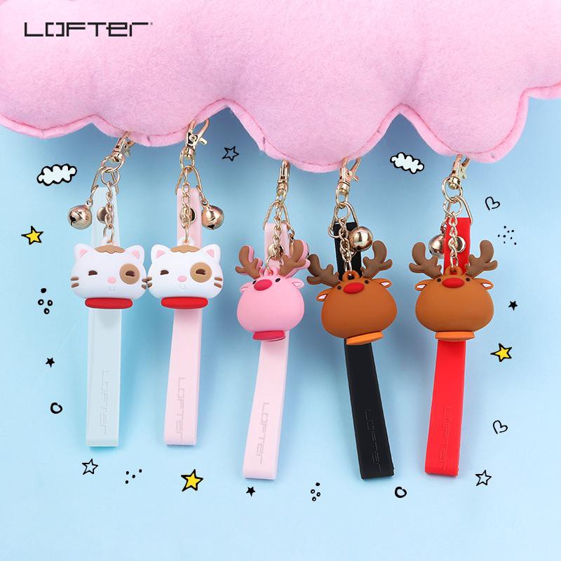 Dây Đeo Điện Thoại Ngắn Đeo Tay Hình Mèo LOFTER Dễ Thương