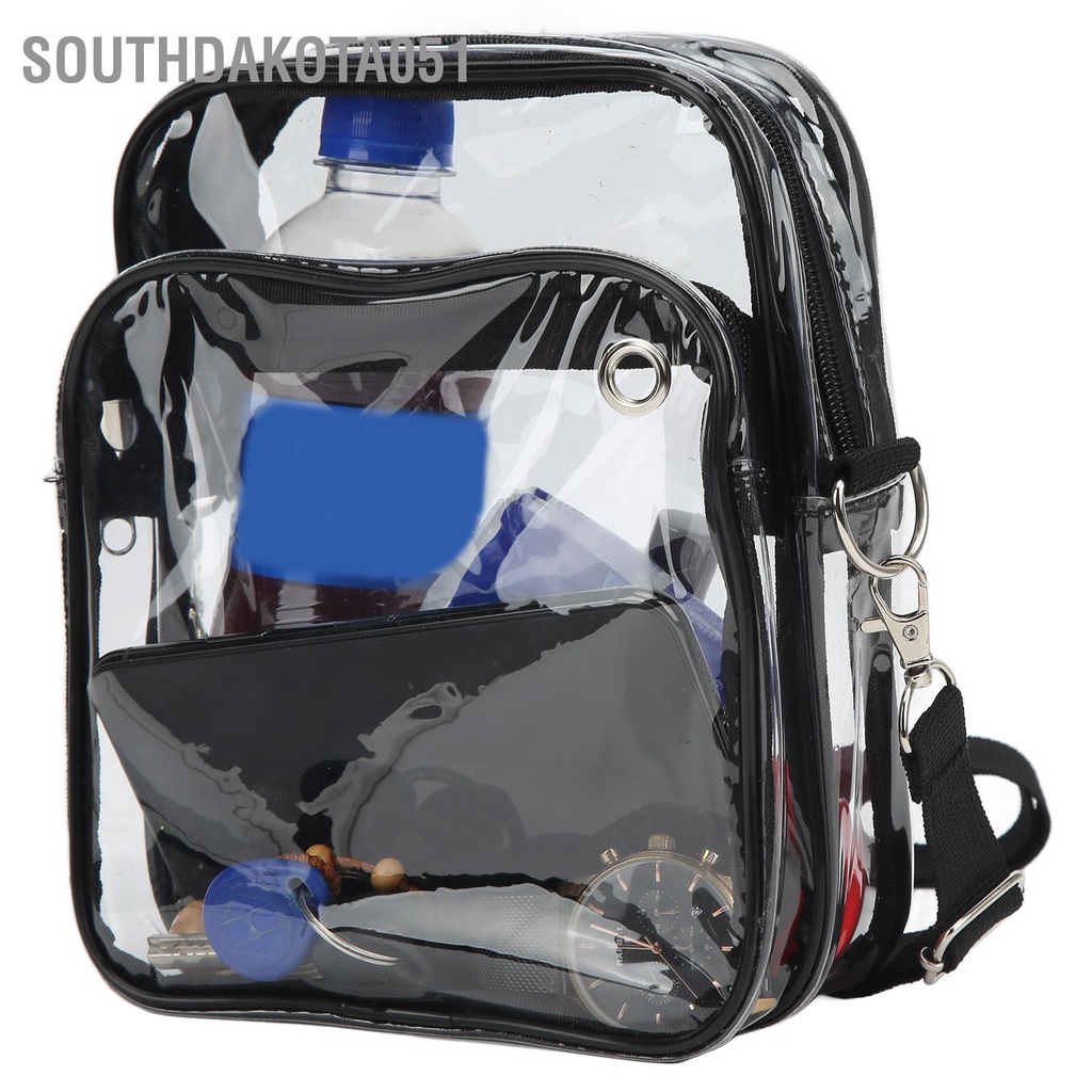 Hàng HOT Túi Messenger đeo vai trong suốt chất liệu PVC Bụi bẩn chống nước【Southdakota051】