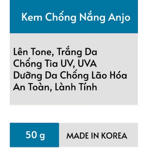 KEM CHỐNG NẮNG NÂNG TONE ANJO PROFESSIONAL TONE UP CREAM 50ML