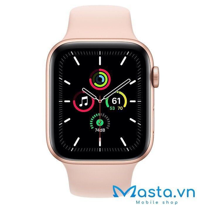 [Mã ELMS05 giảm 5% đơn 300k][TRẢ GÓP 0%] Đồng Hồ Apple Watch SE 44mm - Viền nhôm vàng, dây Sport Band Hồng (GPS) - MYDR2
