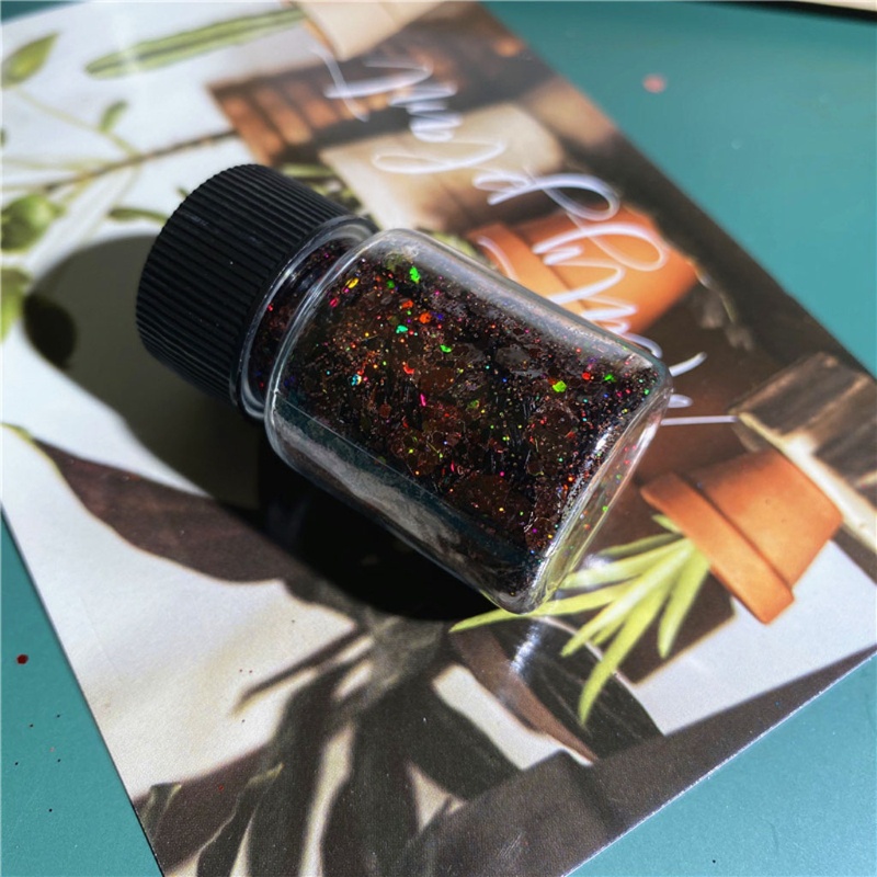 Hộp nhũ kim tuyến 10 màu hình lục giác cho nhựa resin 10g