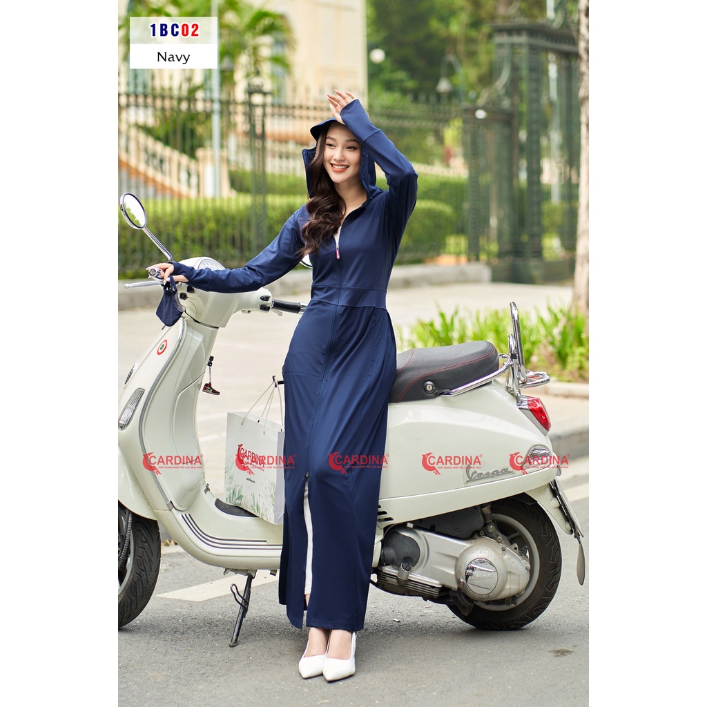 Áo  chống nắng toàn thân 2 lớp Cardina chính hẫng tặng kèm khẩu trang
