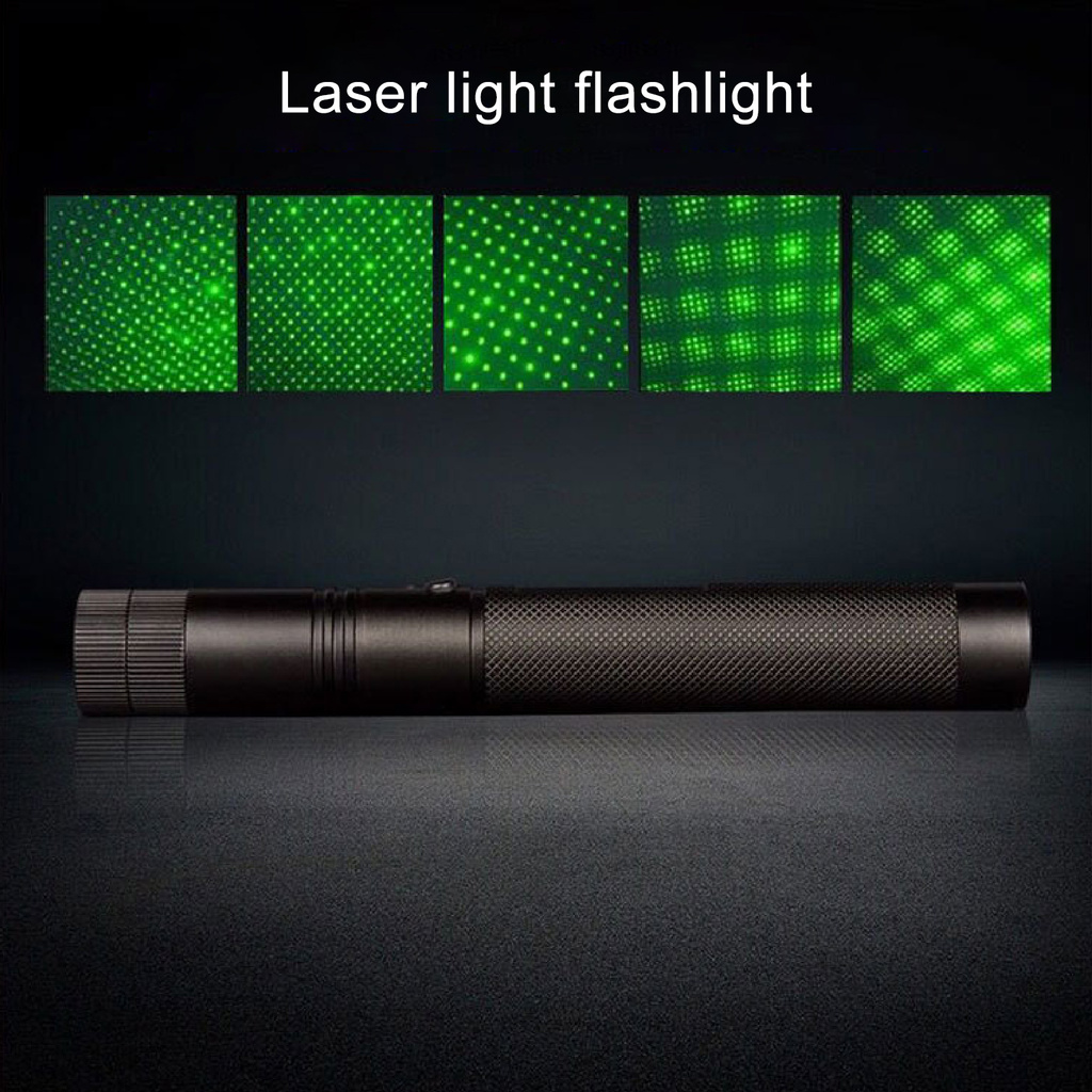 Đèn Pin Chiếu Tia Laser 303 Bằng Hợp Kim Nhôm Màu Xanh Lá Kèm Pin Tiện Dụng Cho Văn Phòng / Hoạt Động Ngoài Trời