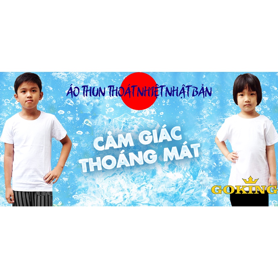 Combo 2 Áo thun trẻ em thoát nhiệt cho bé trai bé gái. Áo thun Goking cao cấp 100% cotton thoáng mát