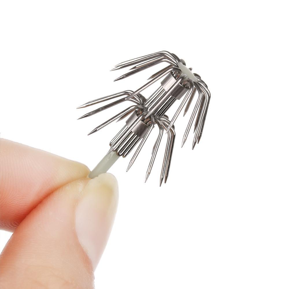 MUVAKO Bộ 5 Mồi Giả Câu Cá Hình Con Mực Dạ Quang # 2.0 # 2.5 # 3.0 # 3.5 # 4.0 #