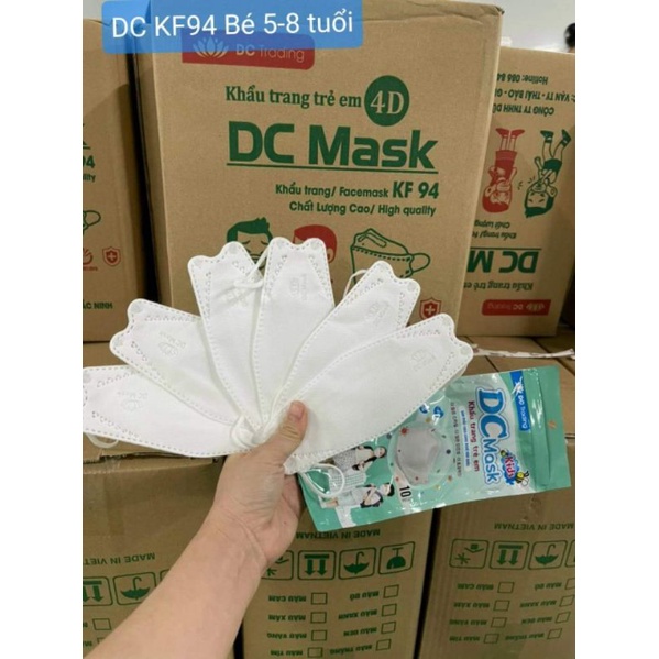 Khẩu Trang DC KF94 Trẻ Em,  phù hợp Bé từ 5-8 tuổi, 4 Lớp Bảo Vệ Tuyệt Đối, Đối Lưu Khí